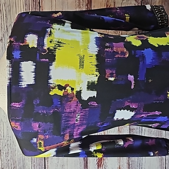 NEW STYLE & CO MULTI-COLOR 3/4 EMBELLISHED SLEEVE PULLOVER TUNIC - Picture 7 of 13